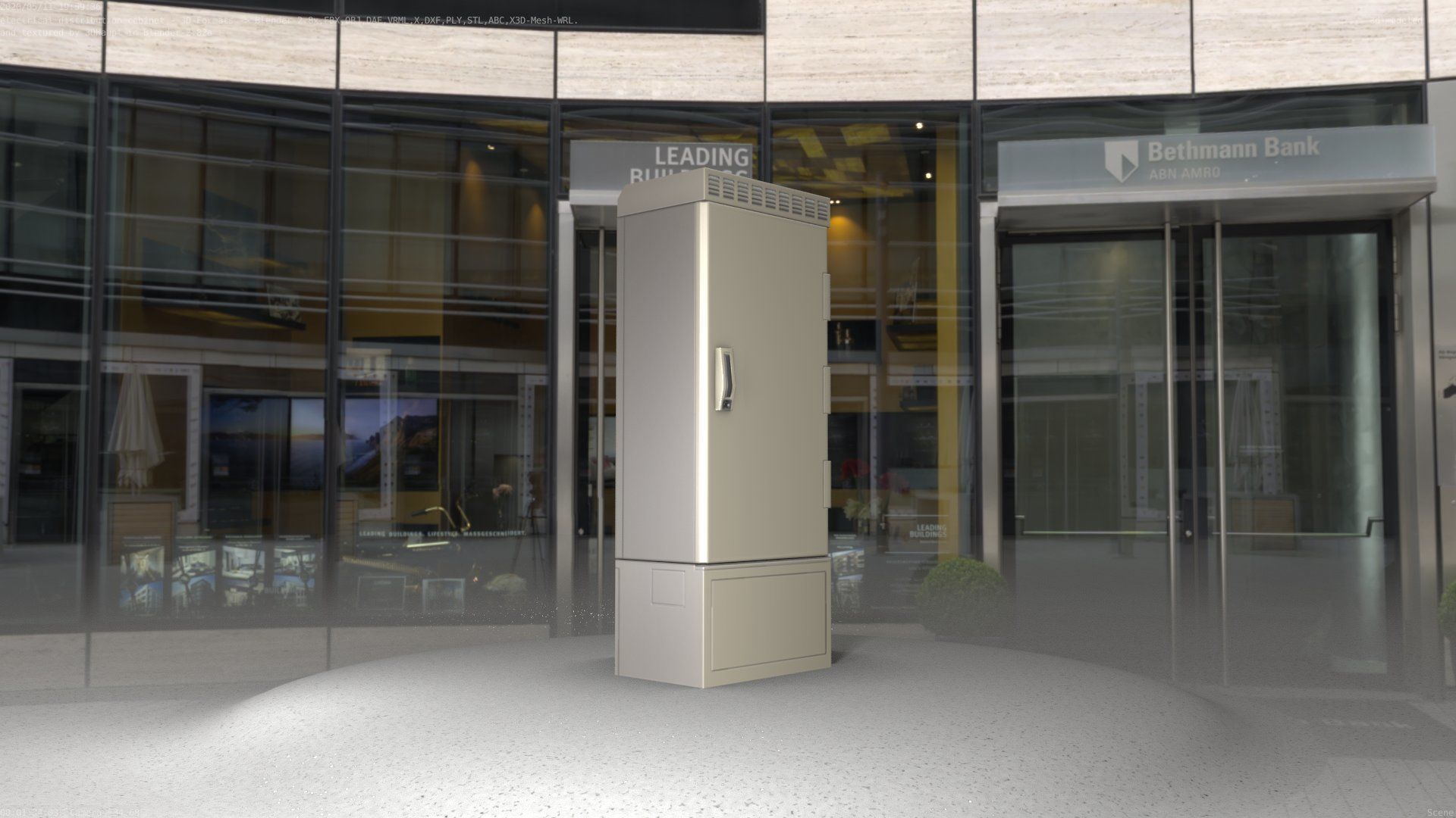 Electrical Distribution Cabinet 23 Low-poly 3D model_59