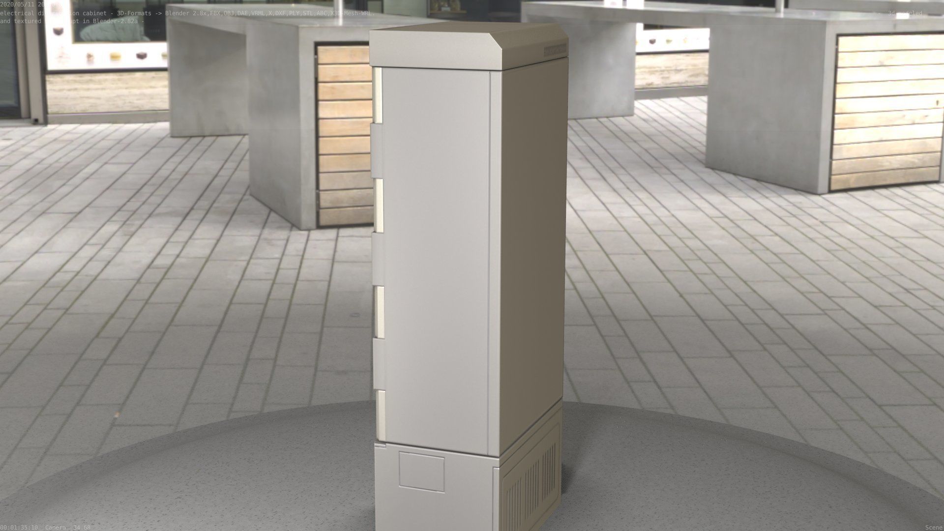 Electrical Distribution Cabinet 23 Low-poly 3D model_90