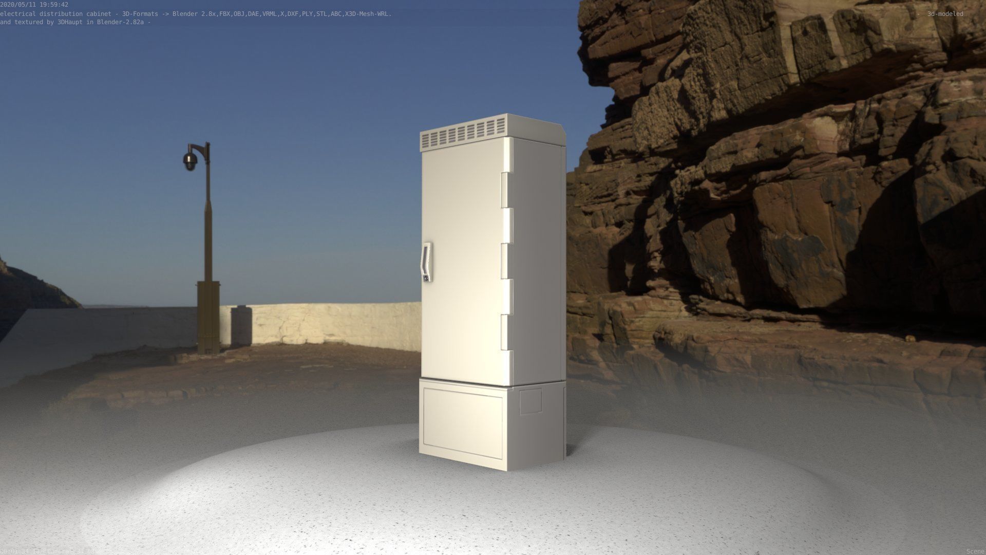 Electrical Distribution Cabinet 23 Low-poly 3D model_66