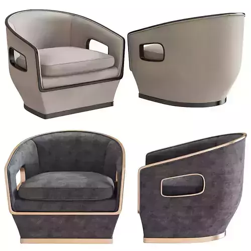 Bailey Swivel Lounge II Upholstered Chair 3d model