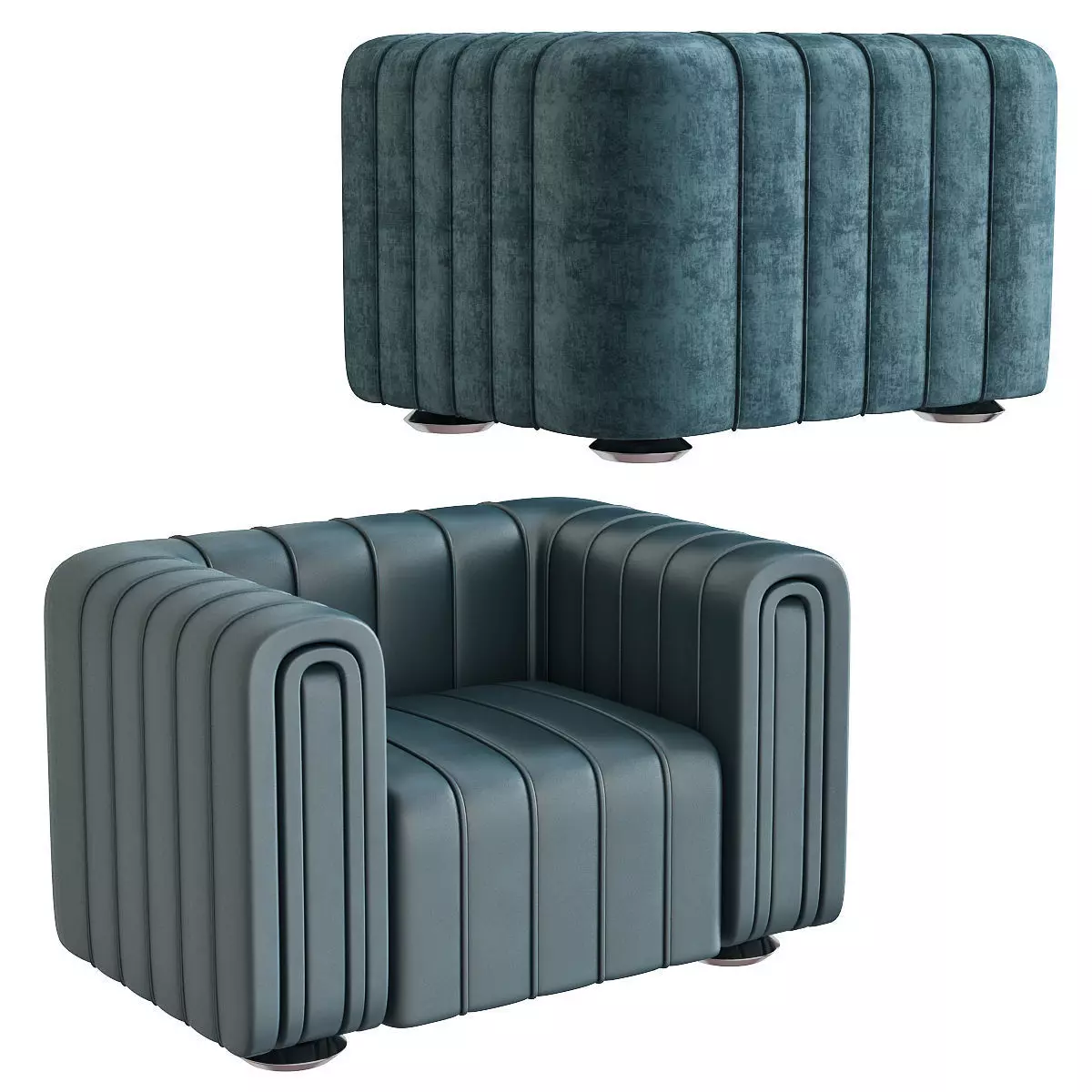 Club Armchair by Wittmann 3d model Low-poly 3D model_0