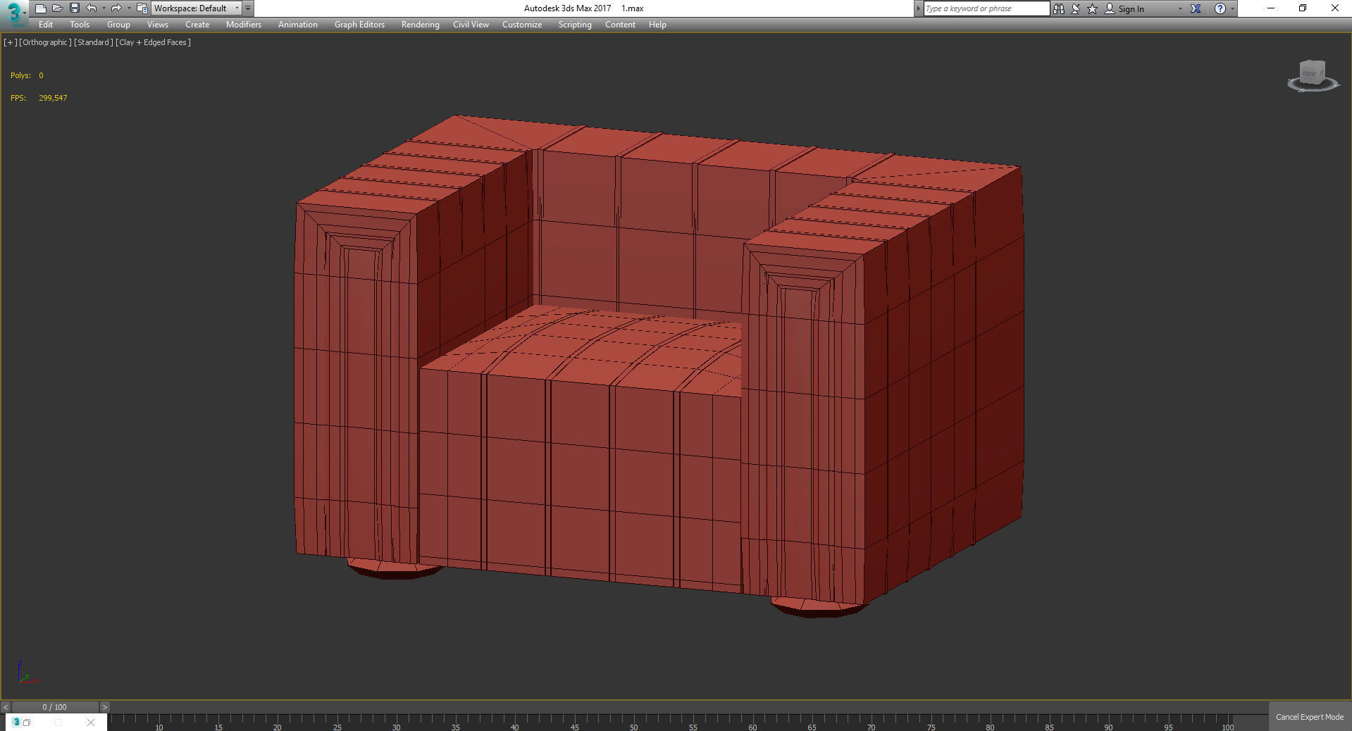 Club Armchair by Wittmann 3d model Low-poly 3D model_2