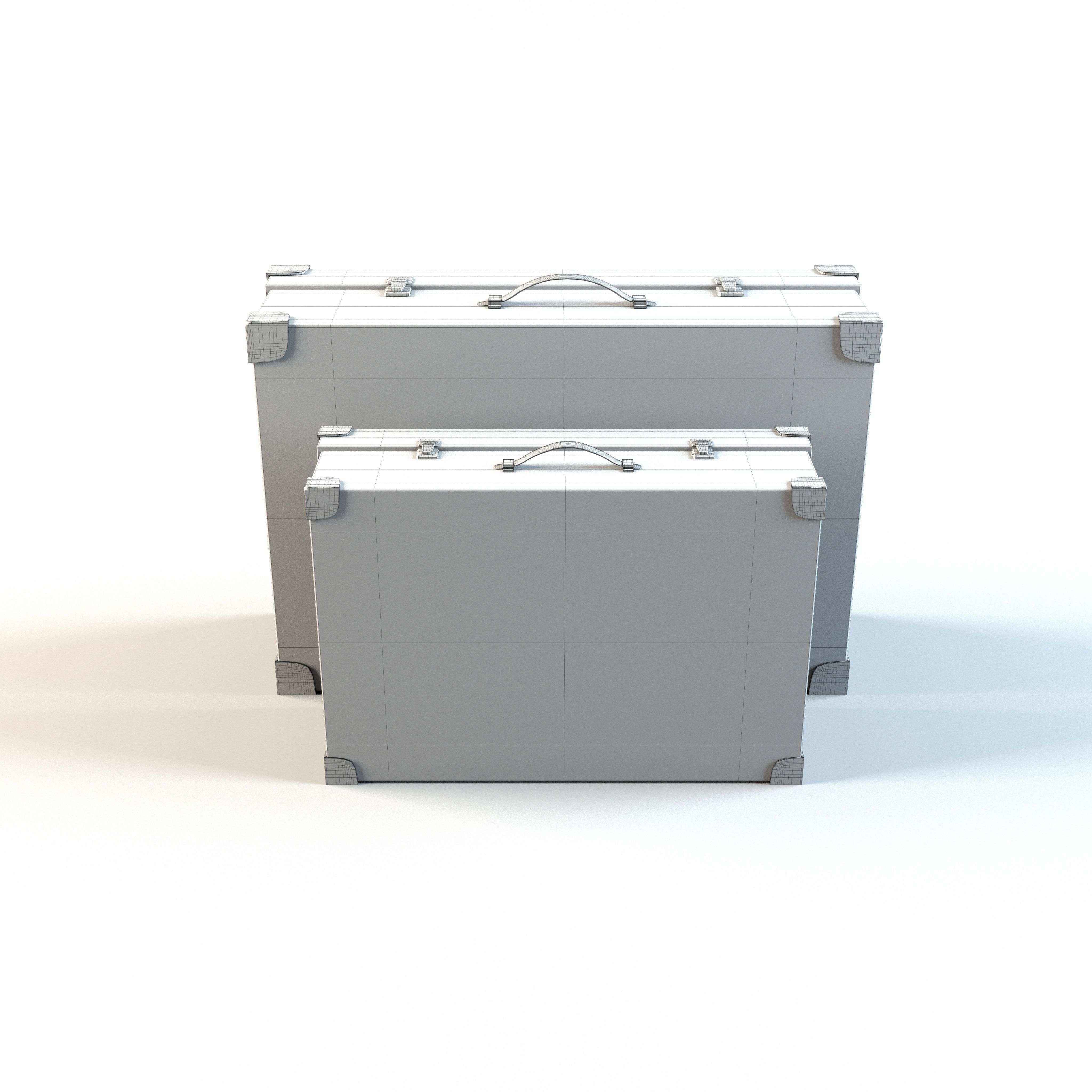 Luggage vintage suitcases 3D model_6