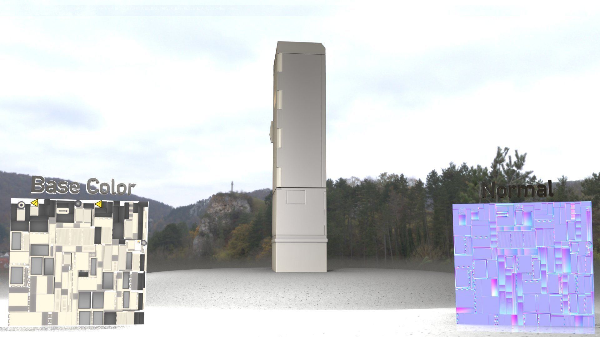 Distribution-Cabinet 25 Low-poly 3D model_44
