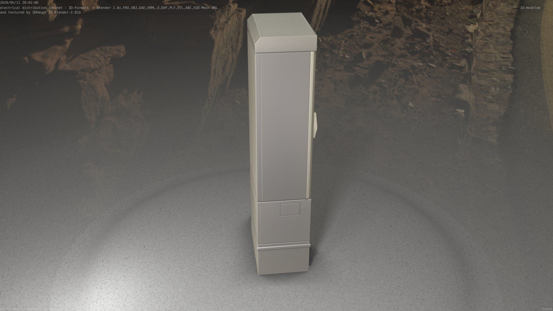 Distribution-Cabinet 25 Low-poly 3D model_28