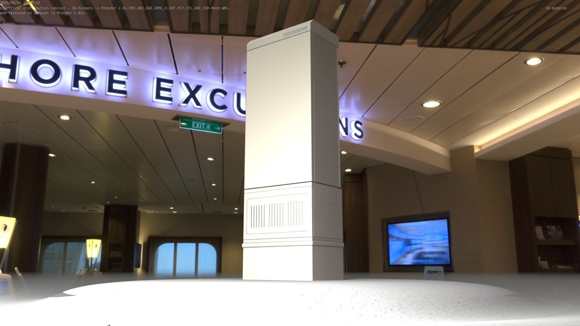 Distribution-Cabinet 25 Low-poly 3D model_82