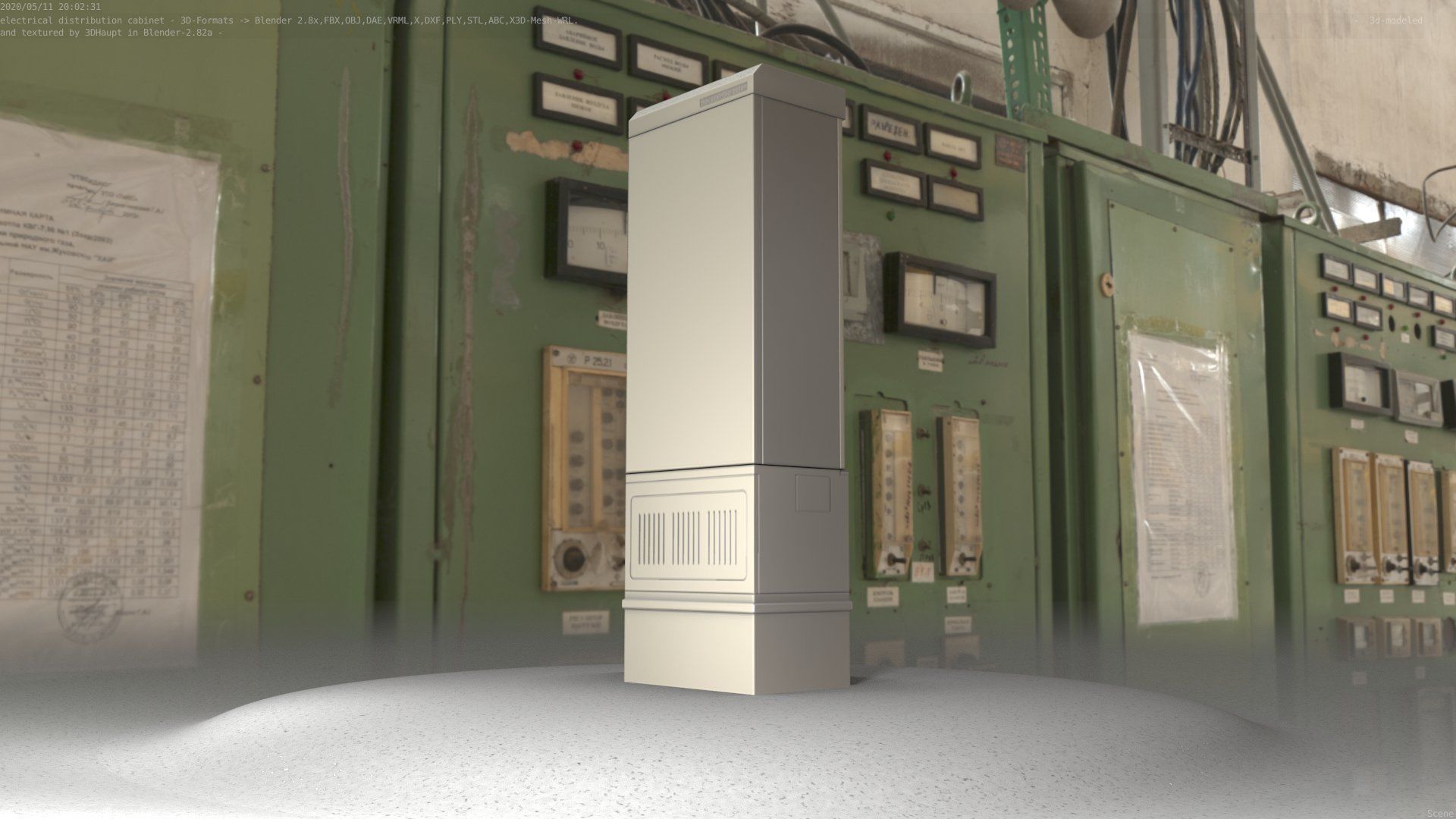 Distribution-Cabinet 25 Low-poly 3D model_57