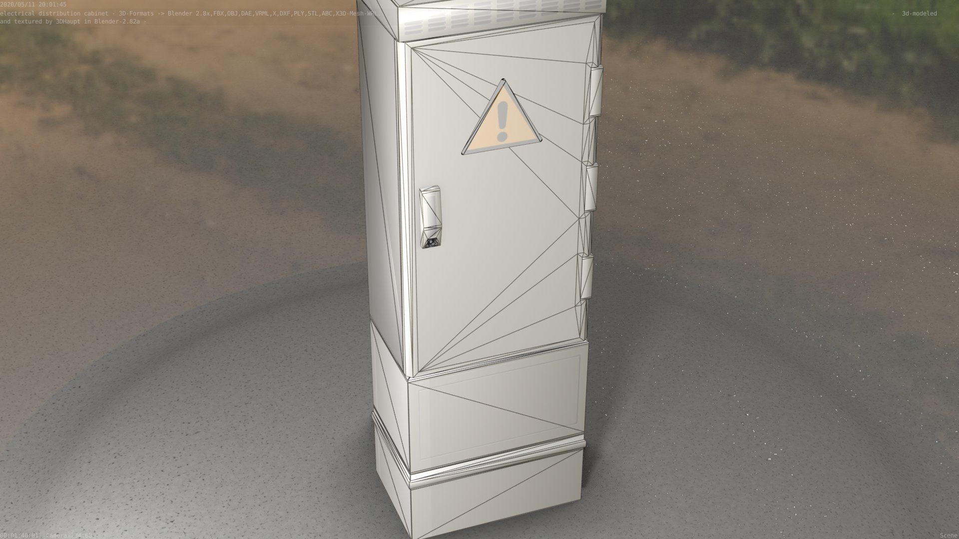 Distribution-Cabinet 25 Low-poly 3D model_8