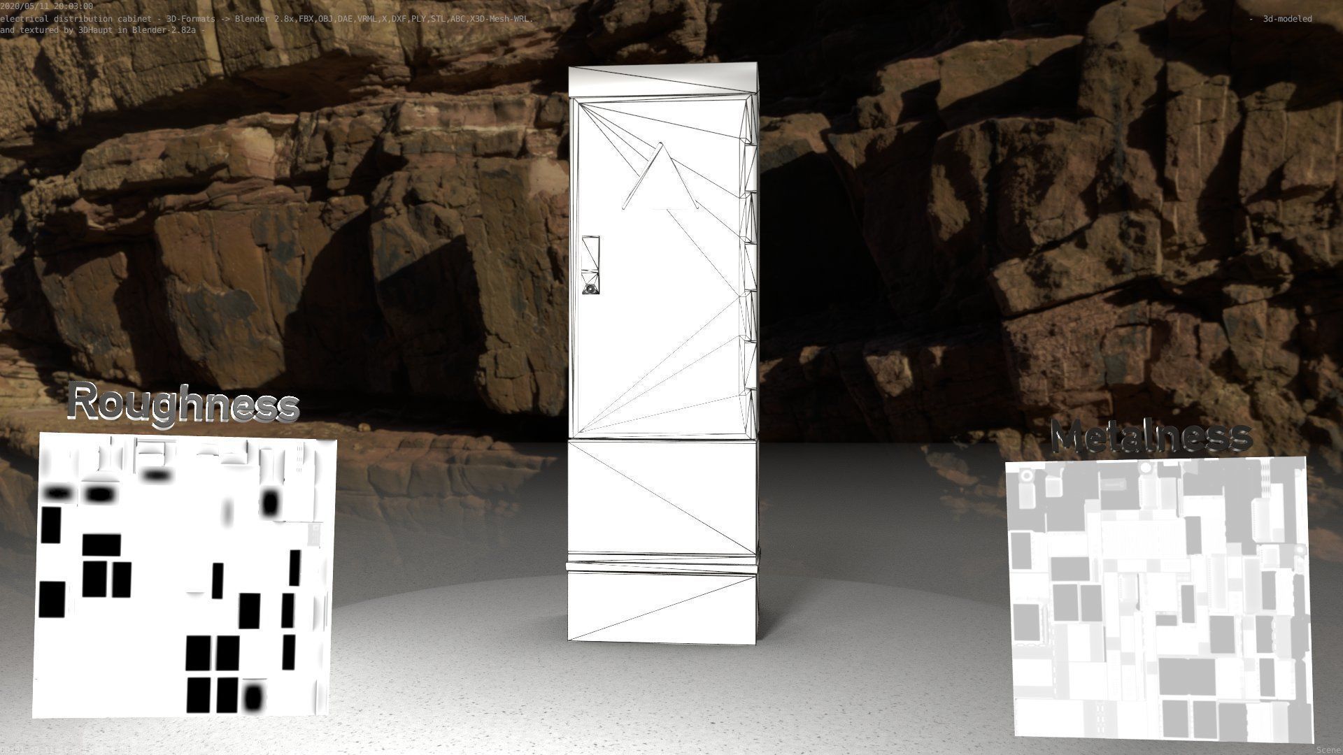 Distribution-Cabinet 25 Low-poly 3D model_2