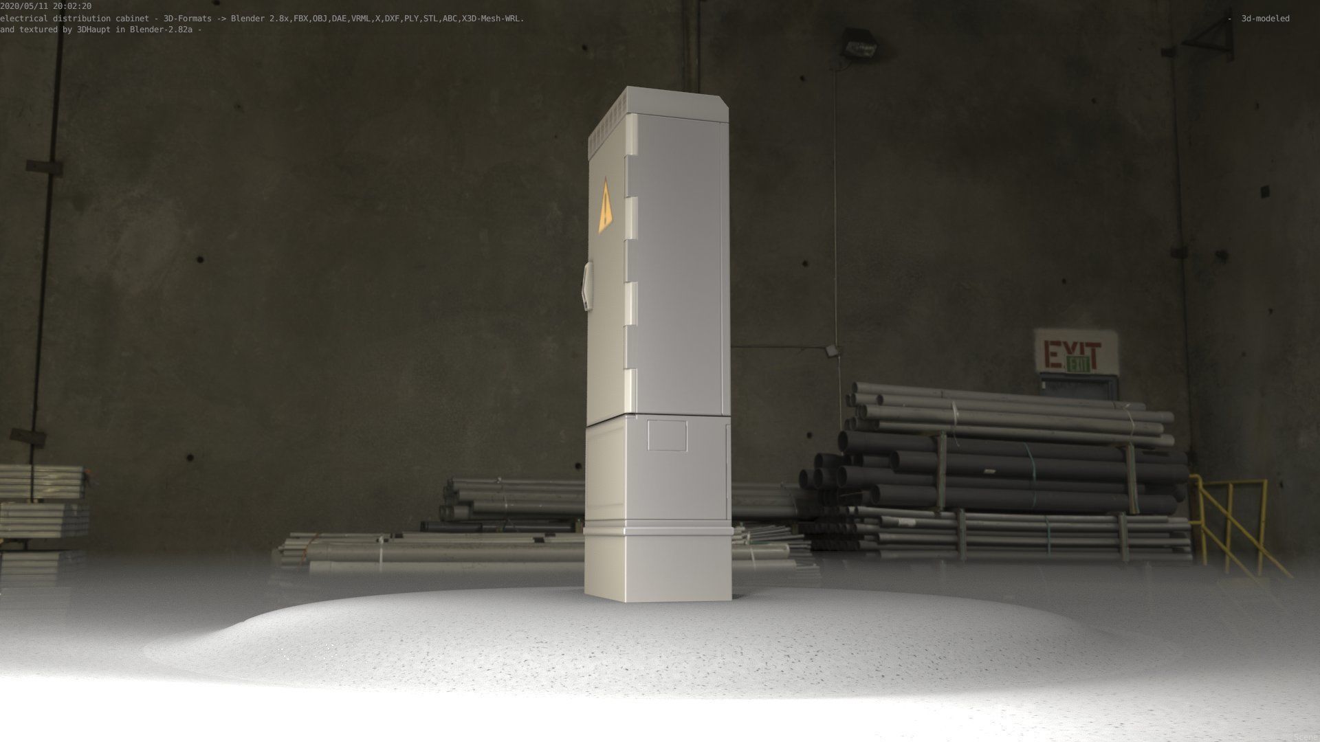 Distribution-Cabinet 25 Low-poly 3D model_43