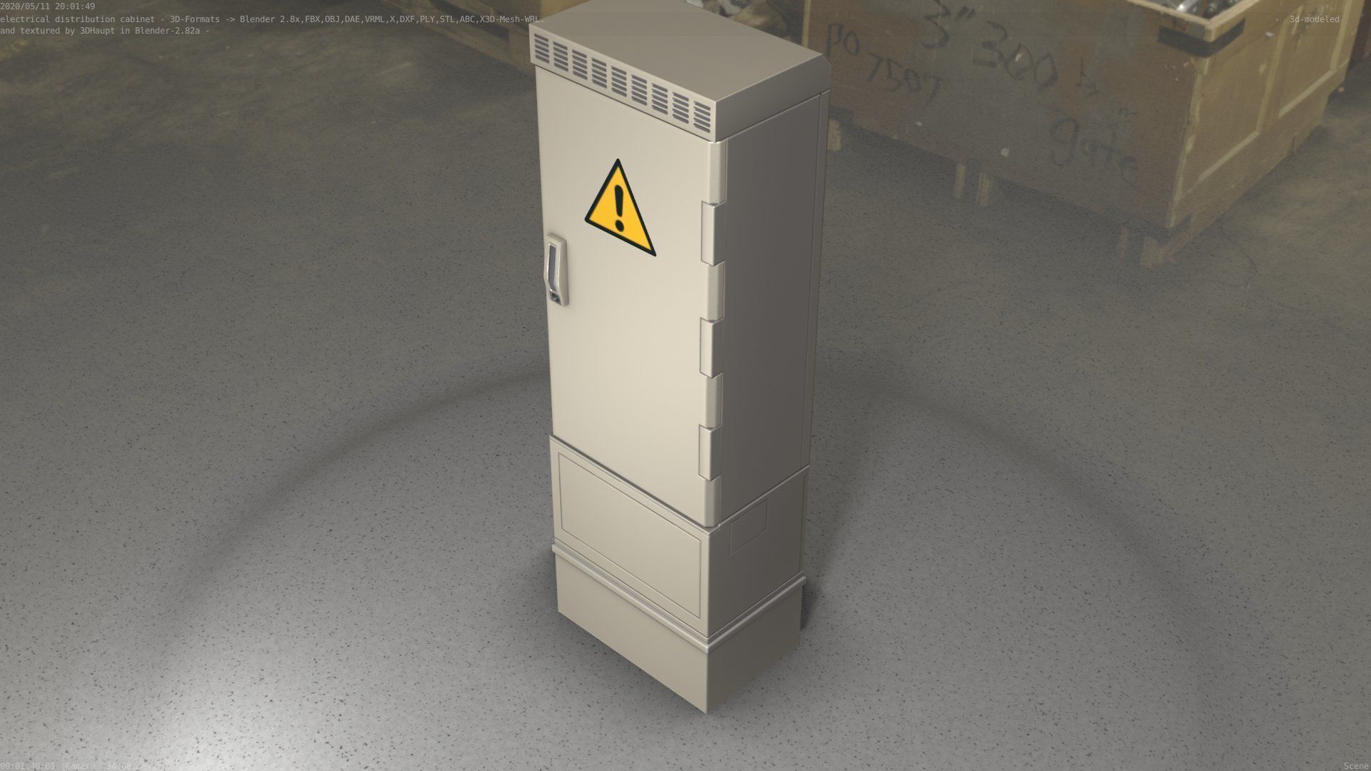 Distribution-Cabinet 25 Low-poly 3D model_13