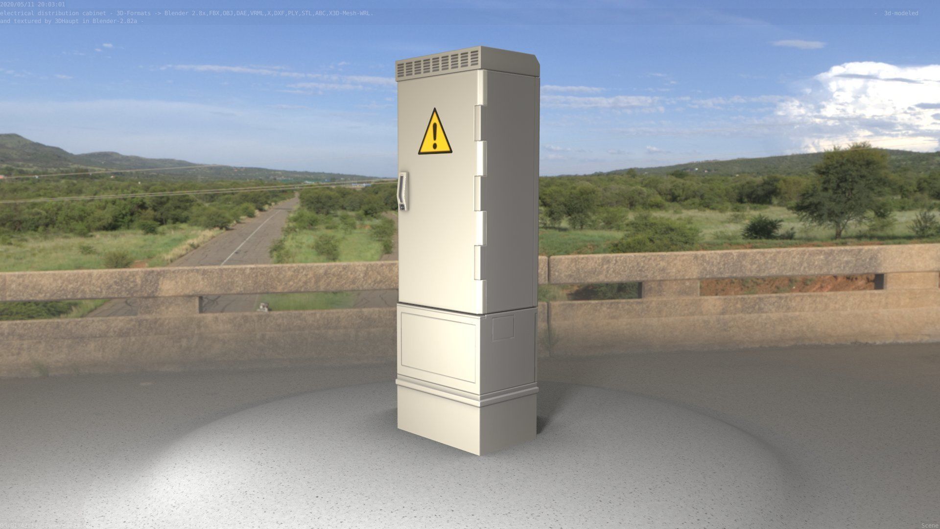 Distribution-Cabinet 25 Low-poly 3D model_4