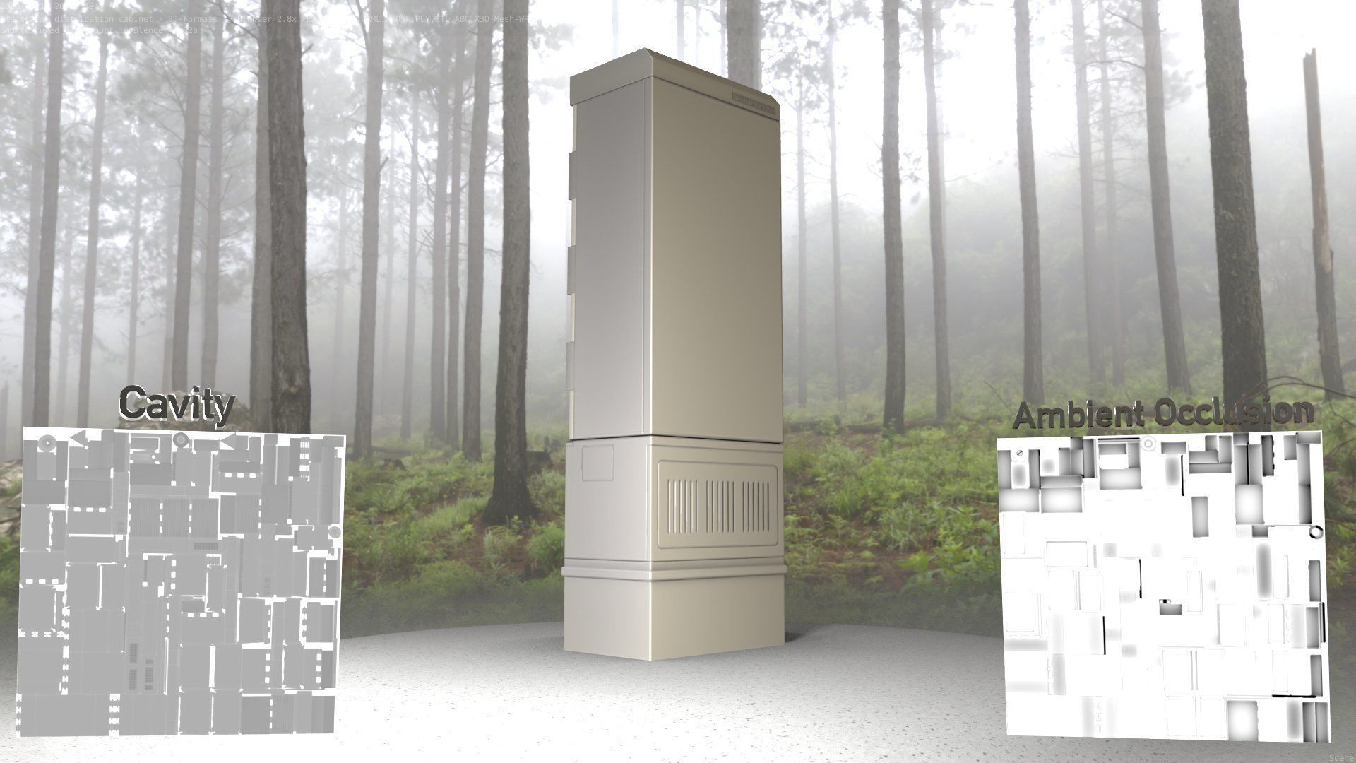 Distribution-Cabinet 25 Low-poly 3D model_77