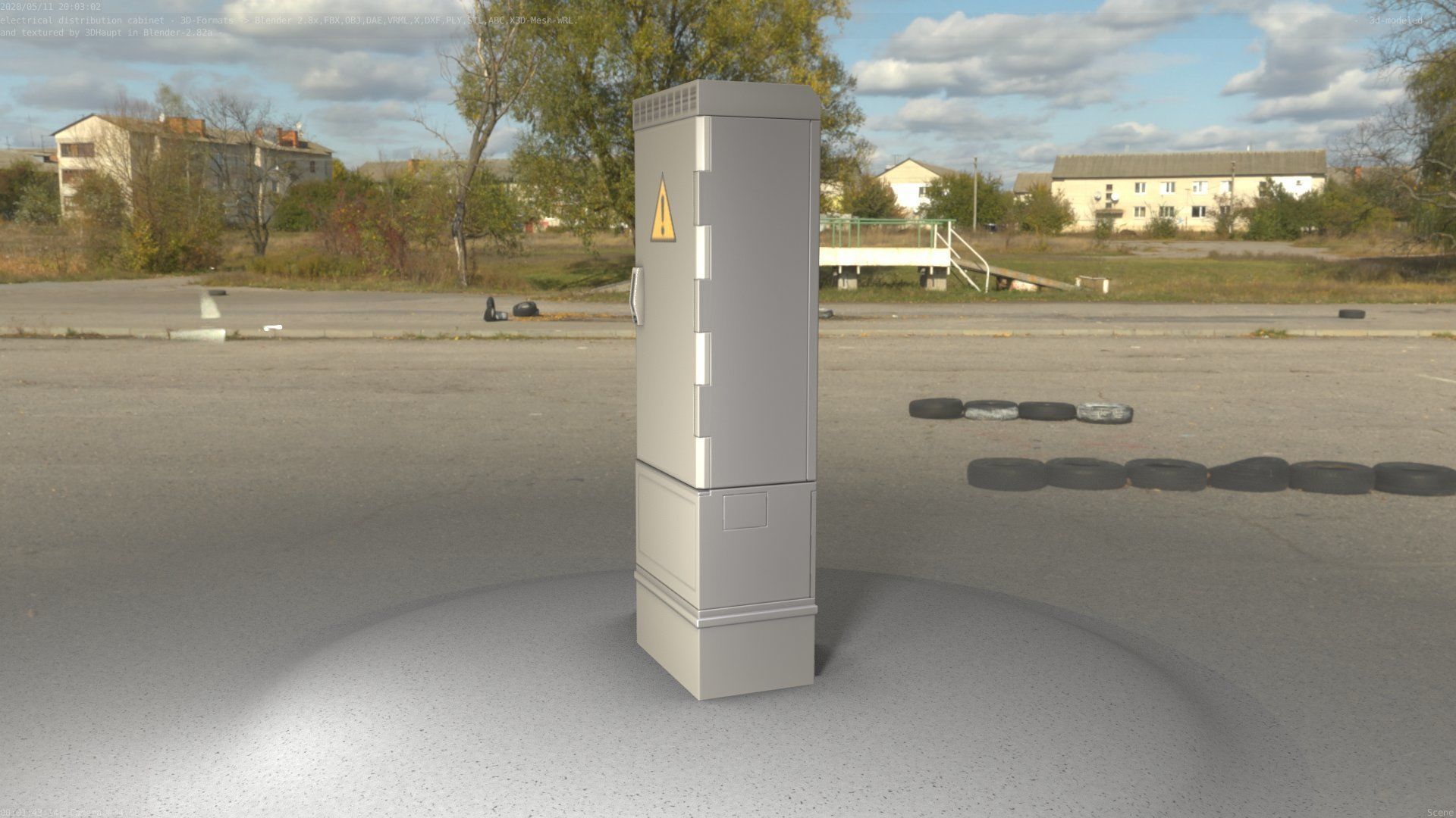 Distribution-Cabinet 25 Low-poly 3D model_5