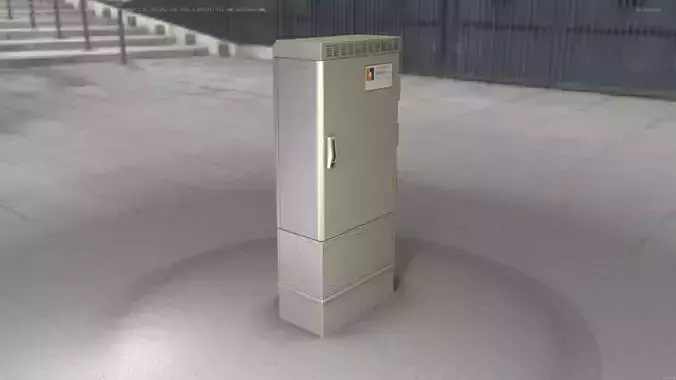 Electrical Distribution Cabinet 26 Low-poly 3D model
