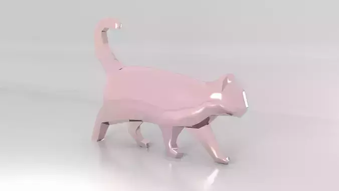 Cat Low-Poly Low-poly 3D model