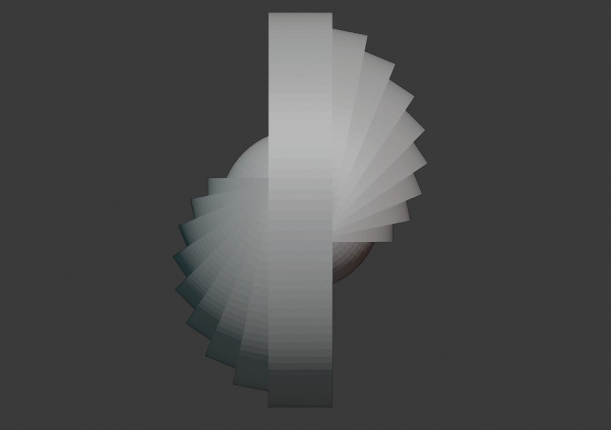 Sphere with rotated concentric rings 3D print model_1