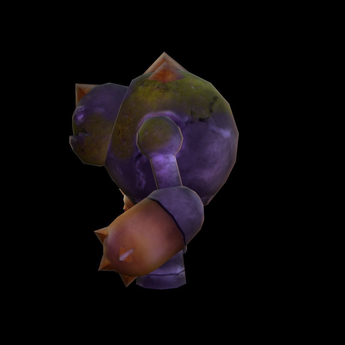 Character Golem Low-poly 3D model_4