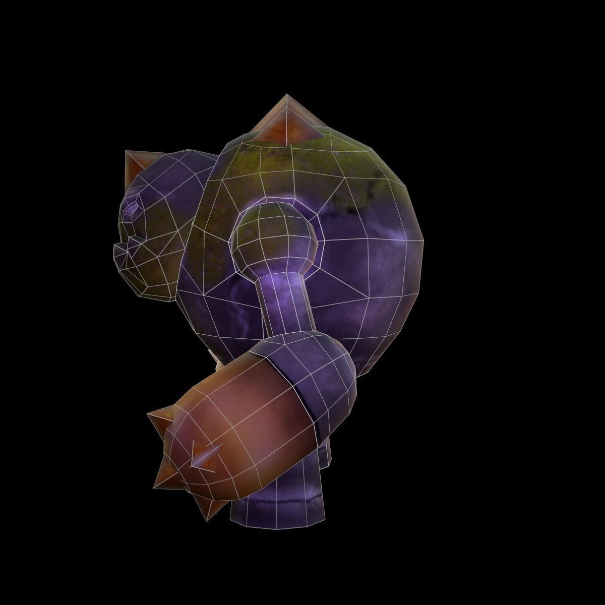 Character Golem Low-poly 3D model_6