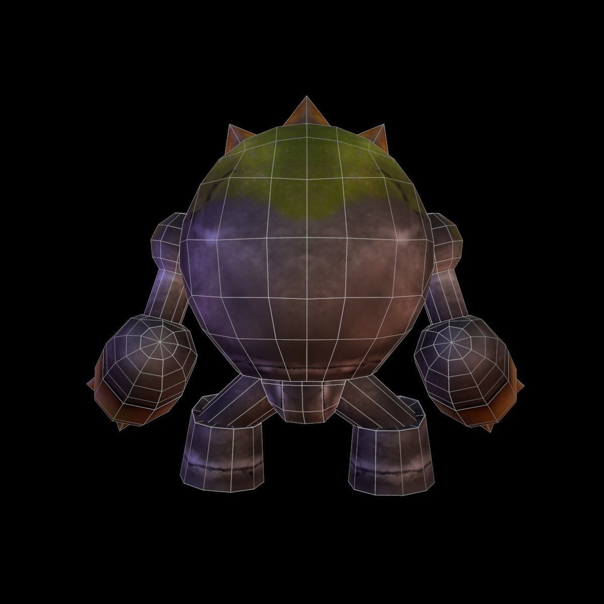 Character Golem Low-poly 3D model_7