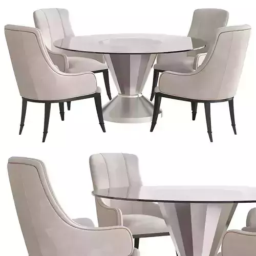 A La Carte Chair and table 3d model Low-poly 3D model