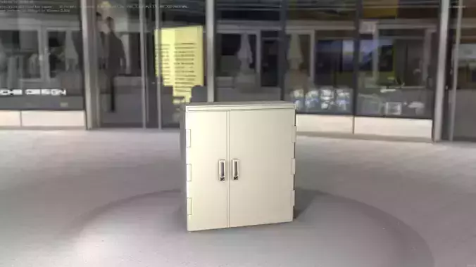 Electrical Distribution Cabinet 30 Low-poly 3D model