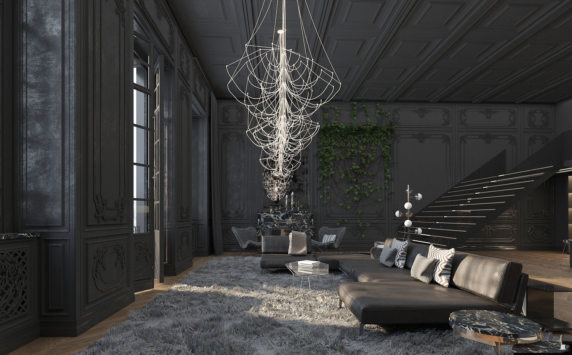 Paris Luxury Apartment 3D model_9