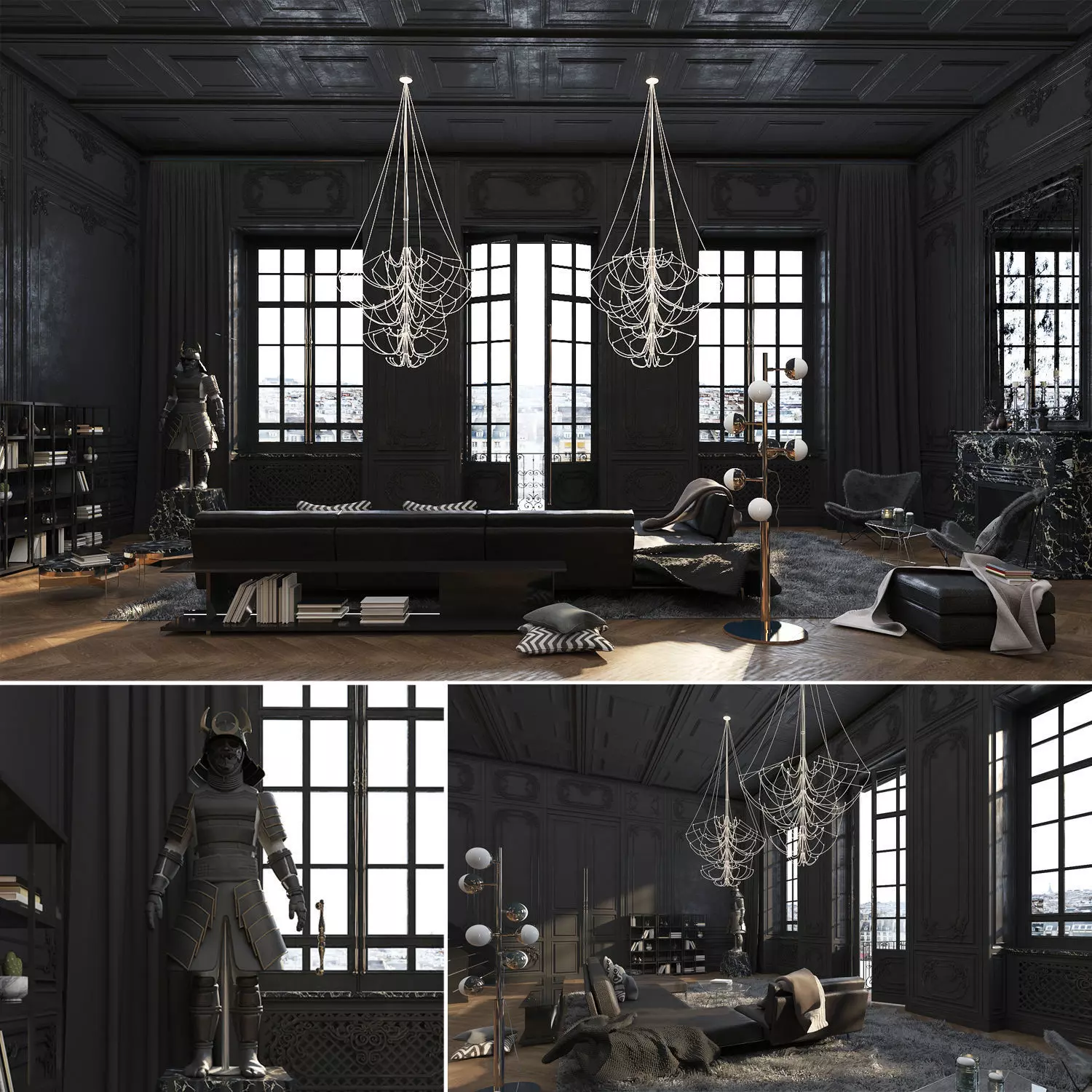 Paris Luxury Apartment 3D model_0