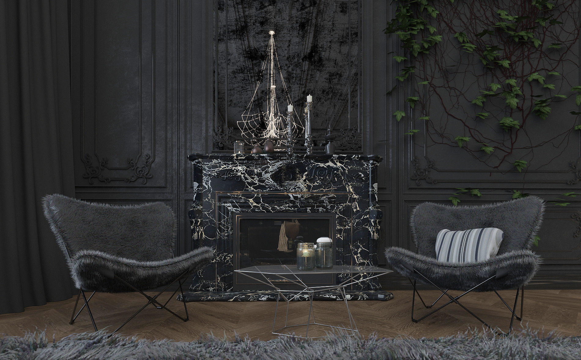 Paris Luxury Apartment 3D model_3