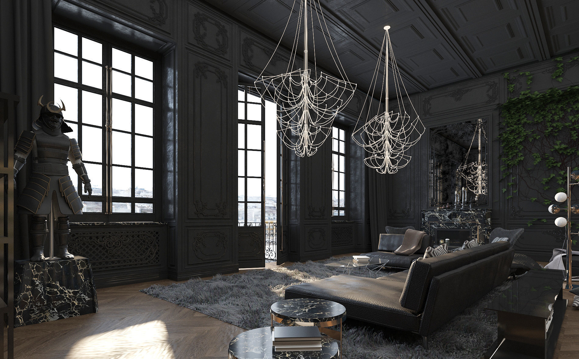 Paris Luxury Apartment 3D model_5