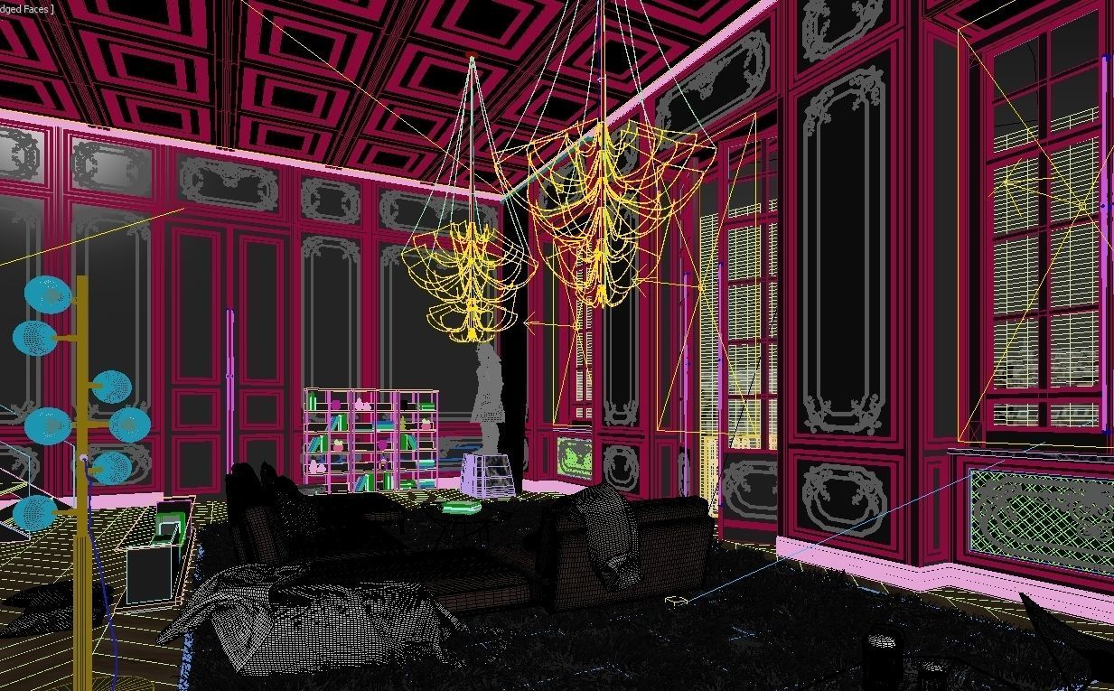 Paris Luxury Apartment 3D model_27