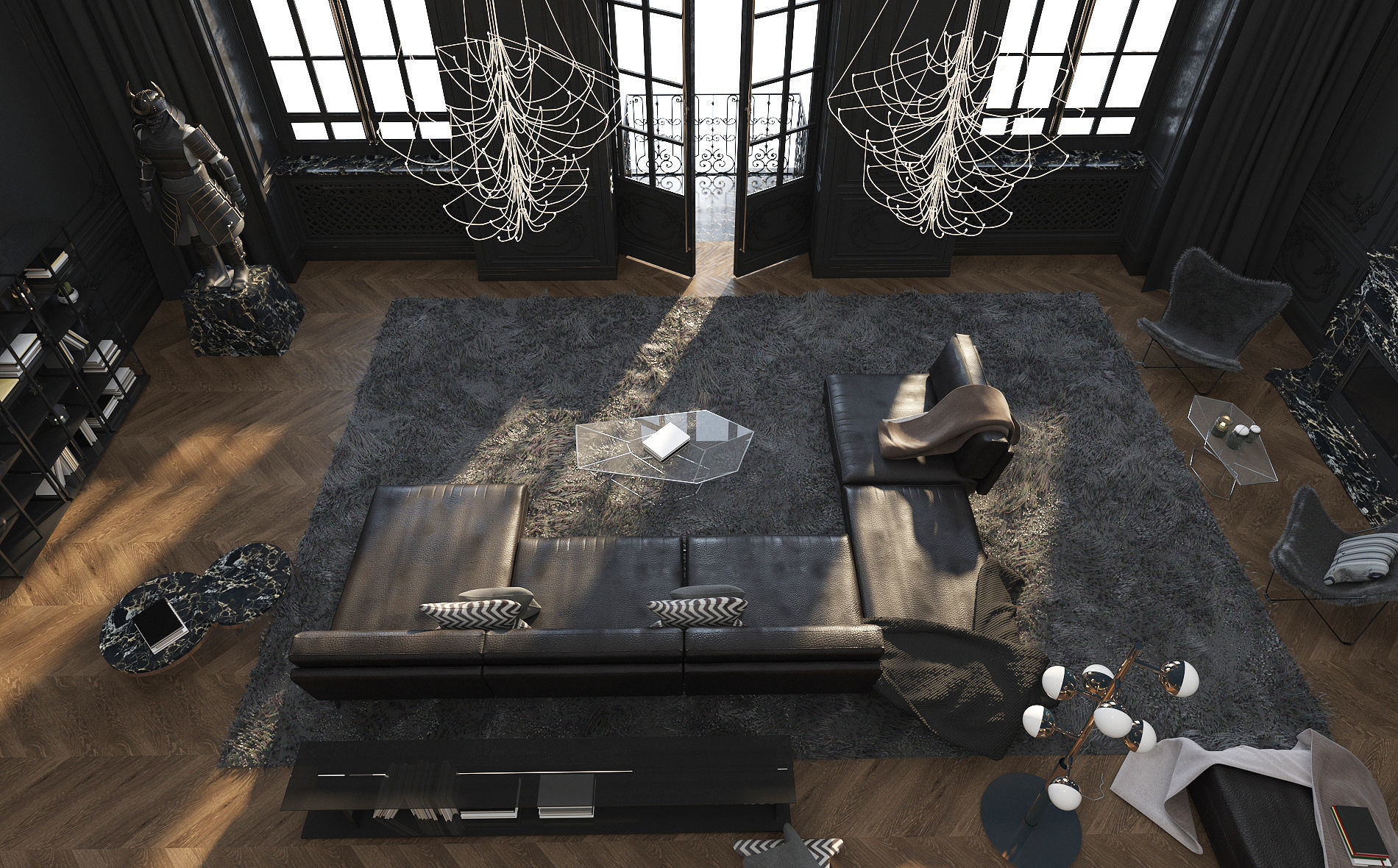 Paris Luxury Apartment 3D model_4