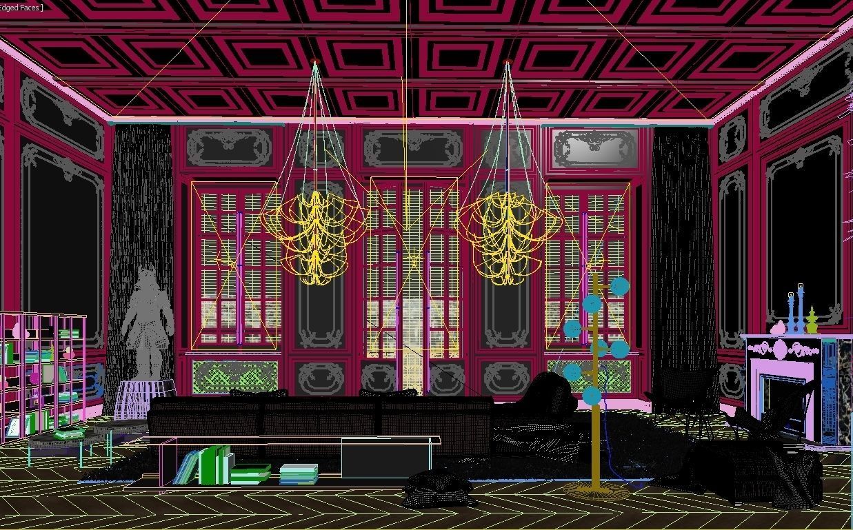 Paris Luxury Apartment 3D model_19