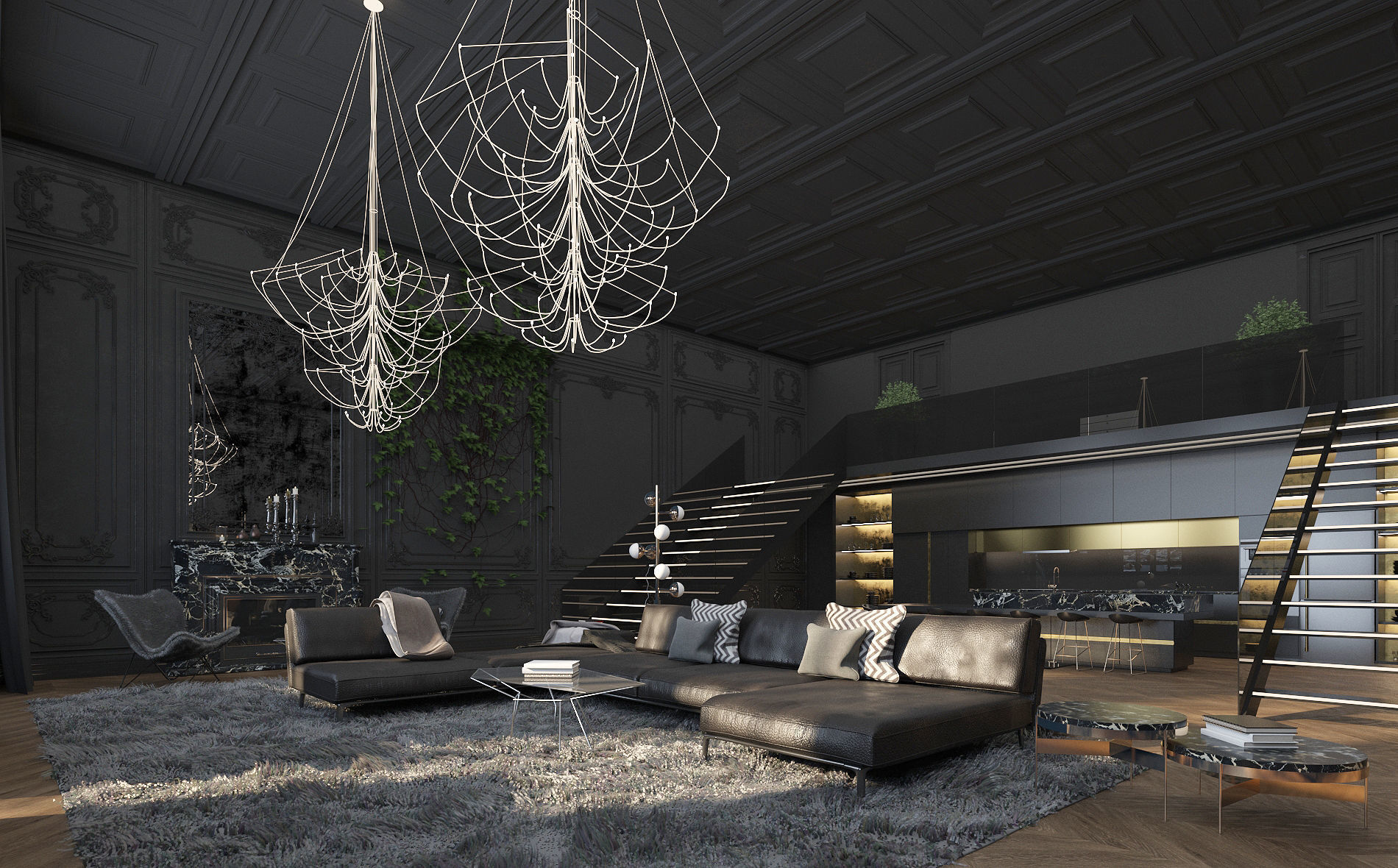 Paris Luxury Apartment 3D model_6