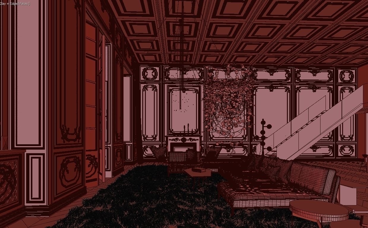 Paris Luxury Apartment 3D model_15