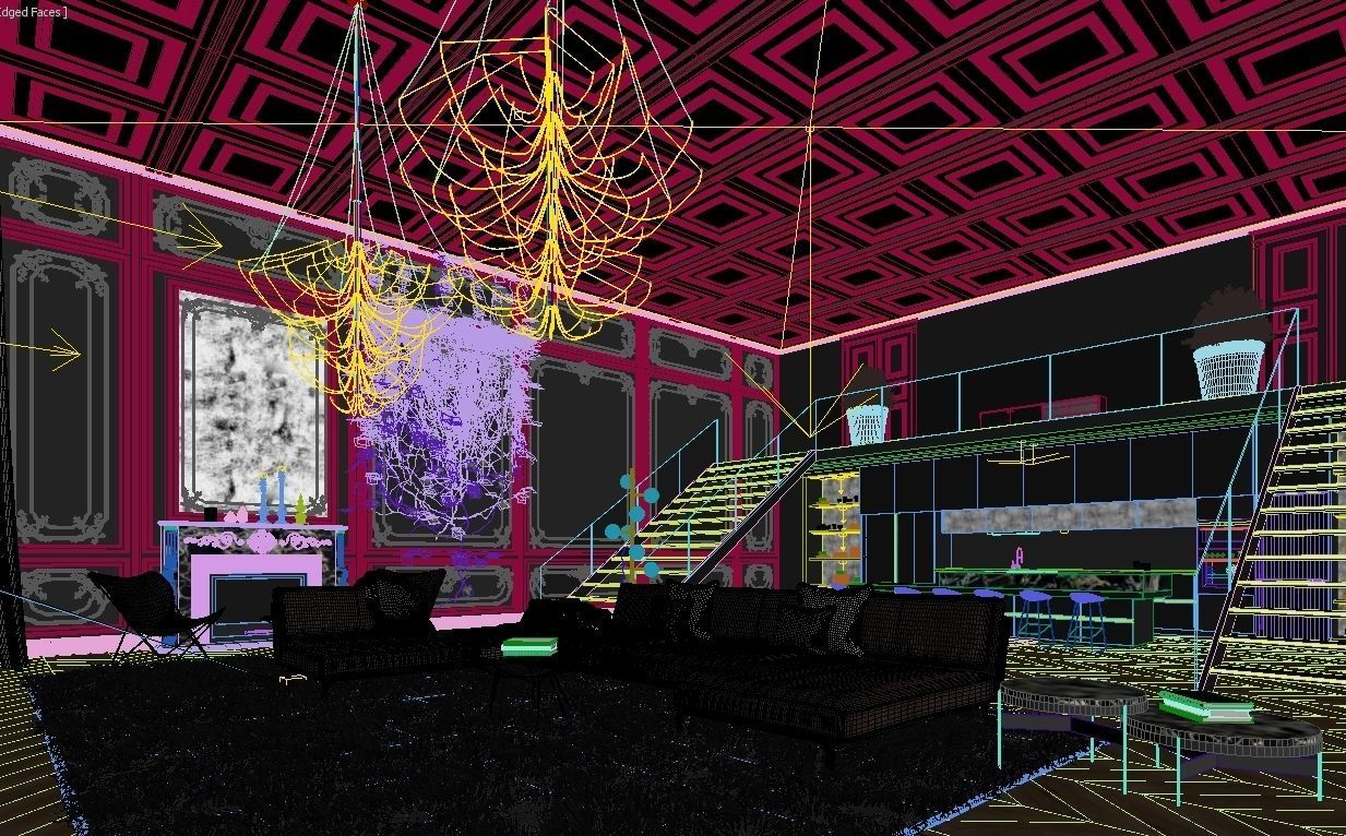 Paris Luxury Apartment 3D model_20