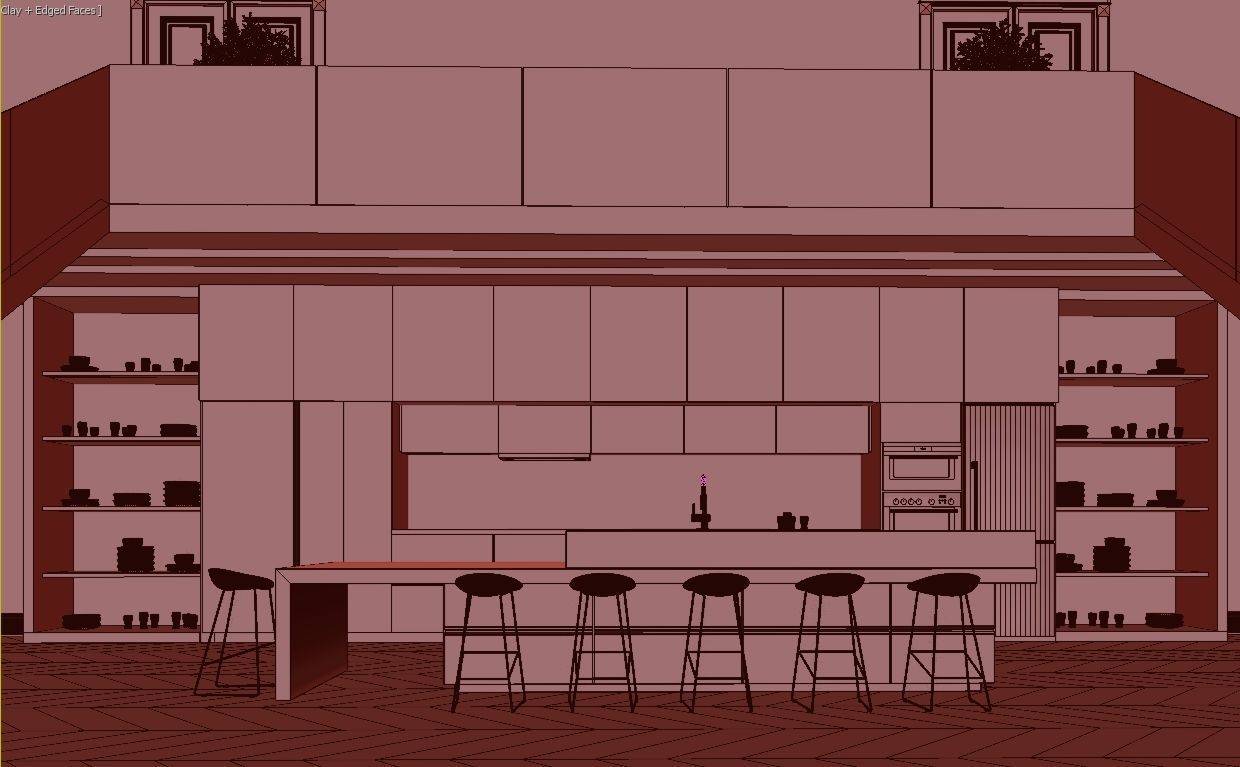 Paris Luxury Apartment 3D model_12