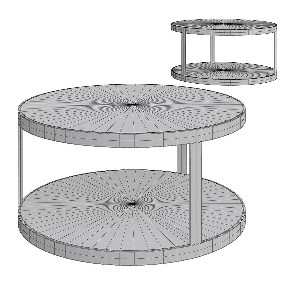 LUIGI COFFEE TABLE WITH GLOSSY FINISH 3d model Low-poly 3D model_1