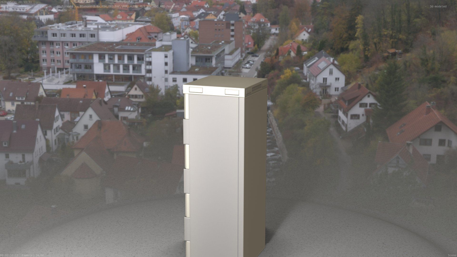 Electrical Distribution Cabinet 32 Low-poly 3D model_82