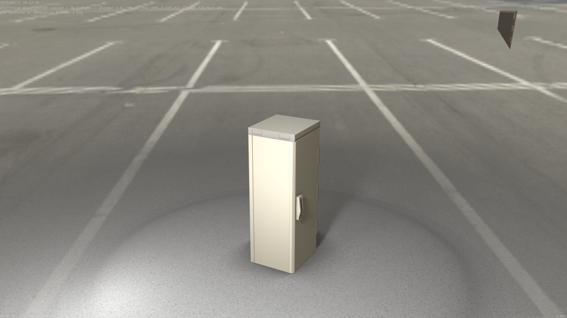Electrical Distribution Cabinet 32 Low-poly 3D model_32