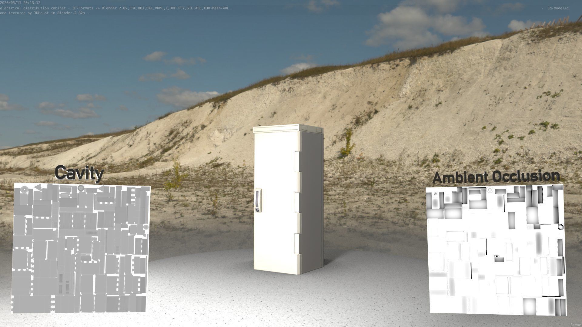 Electrical Distribution Cabinet 32 Low-poly 3D model_62