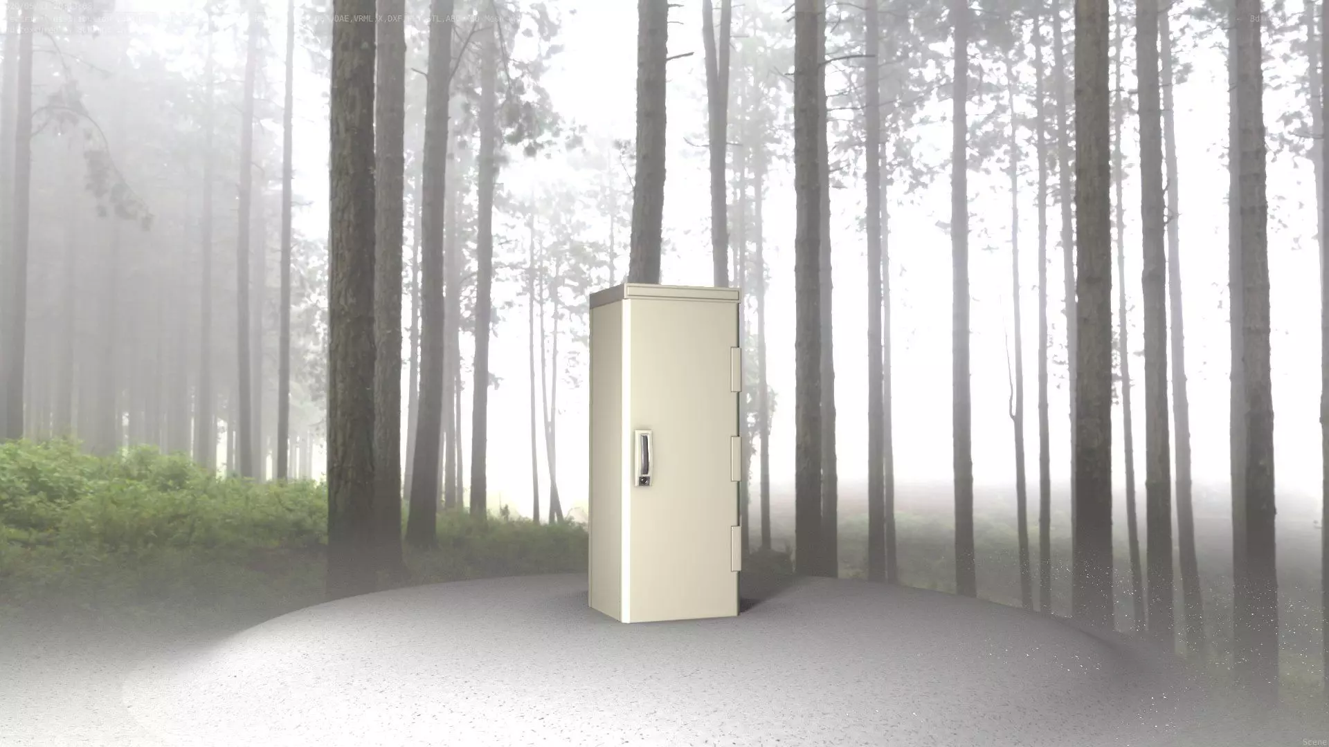 Electrical Distribution Cabinet 32 Low-poly 3D model_0