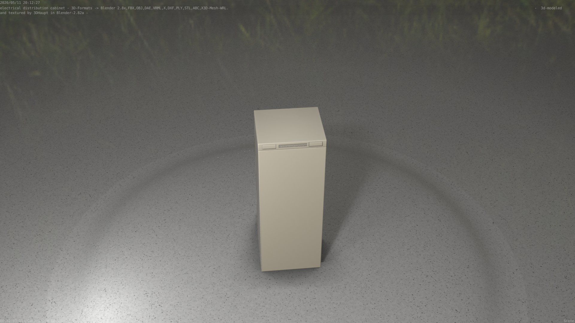 Electrical Distribution Cabinet 32 Low-poly 3D model_22