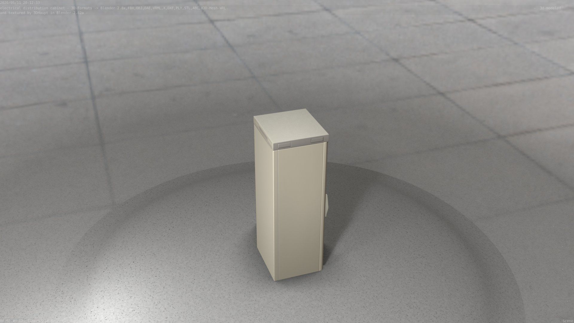 Electrical Distribution Cabinet 32 Low-poly 3D model_28