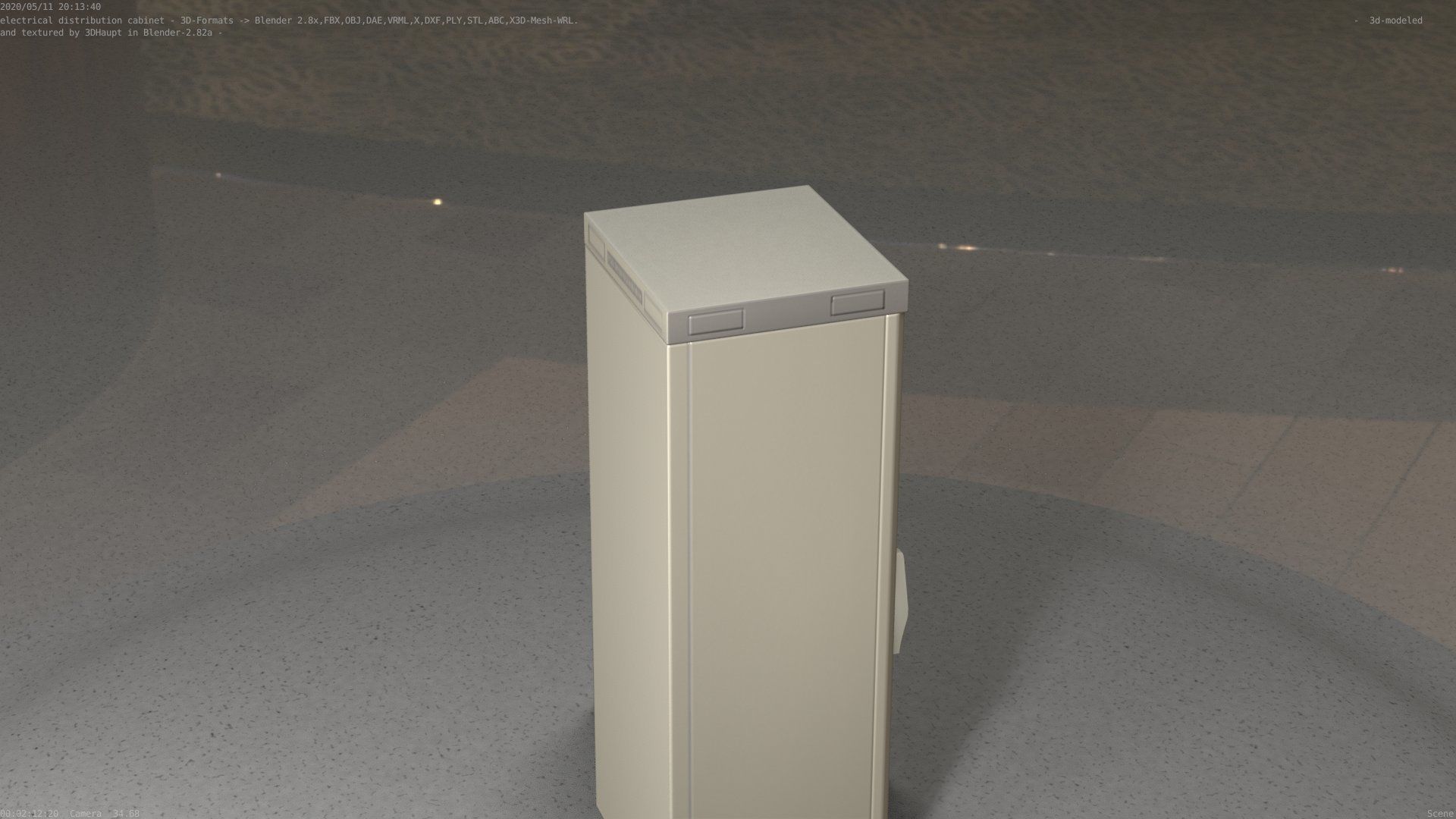 Electrical Distribution Cabinet 32 Low-poly 3D model_89