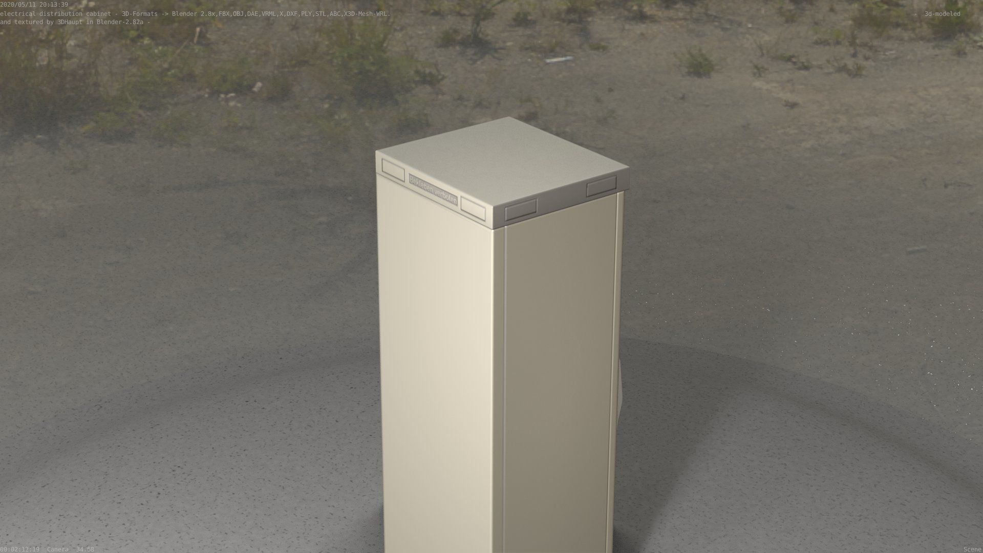 Electrical Distribution Cabinet 32 Low-poly 3D model_88