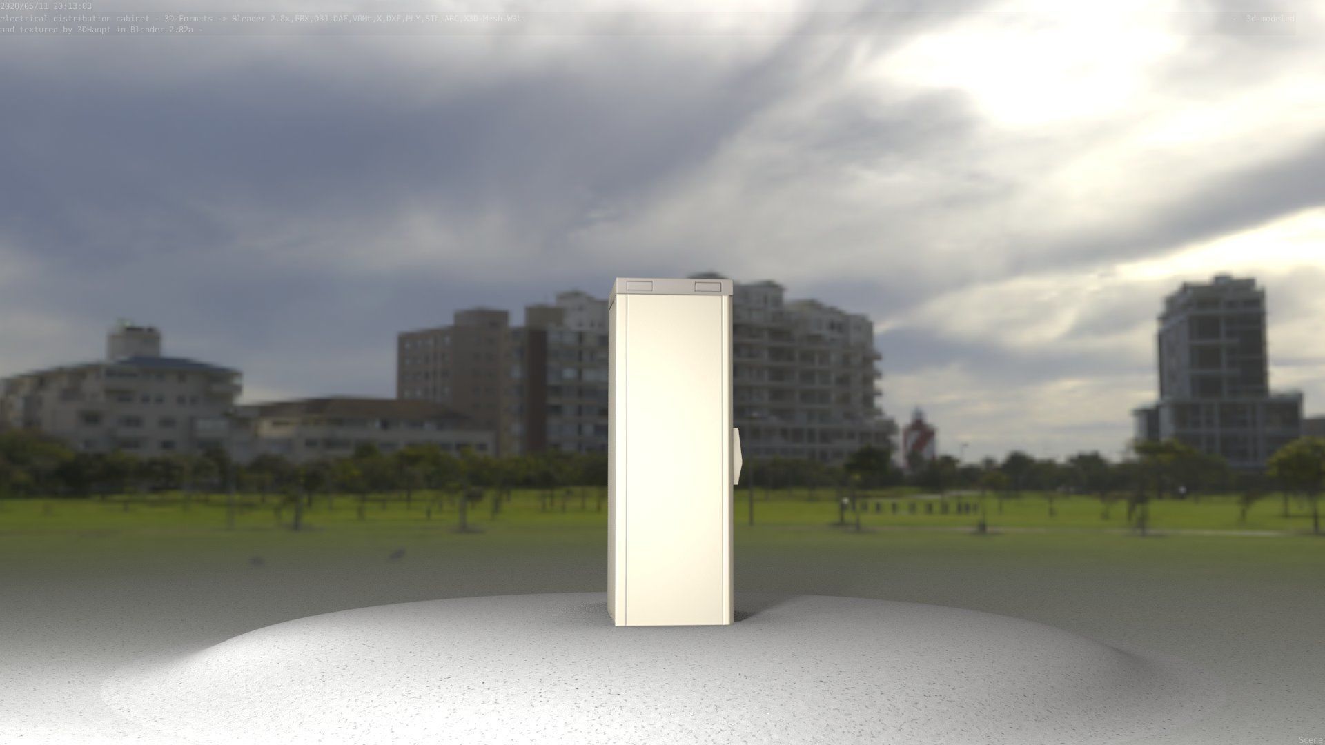 Electrical Distribution Cabinet 32 Low-poly 3D model_53