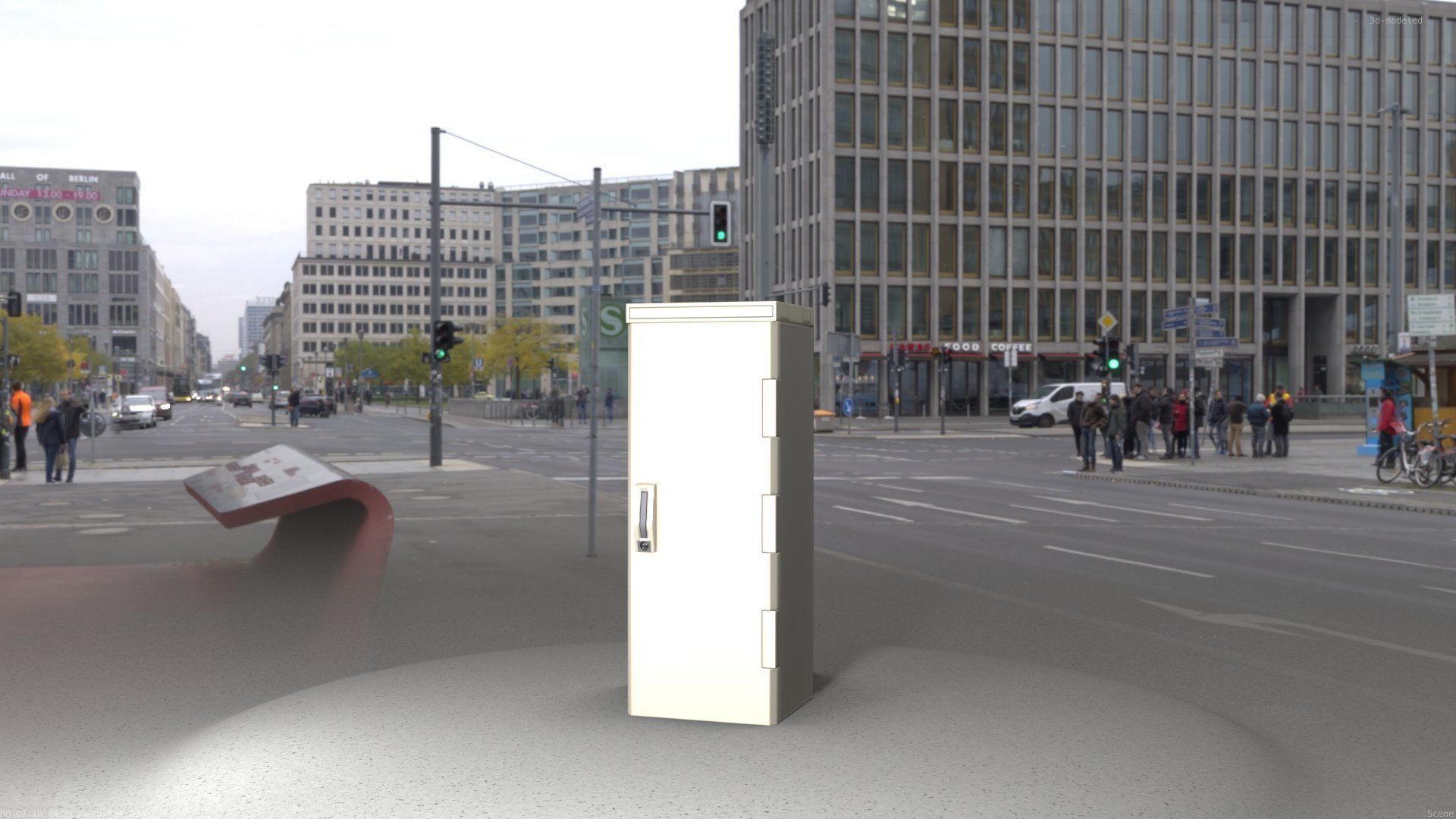 Electrical Distribution Cabinet 32 Low-poly 3D model_9