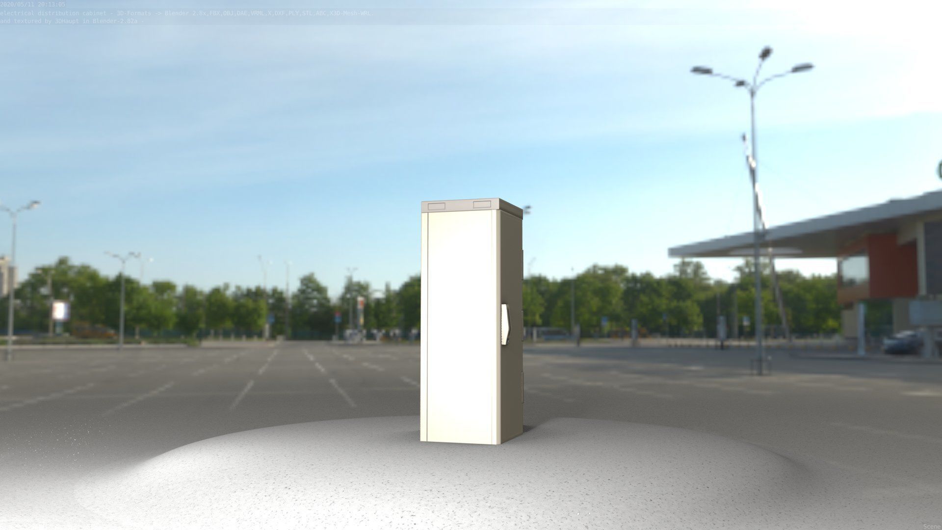 Electrical Distribution Cabinet 32 Low-poly 3D model_55