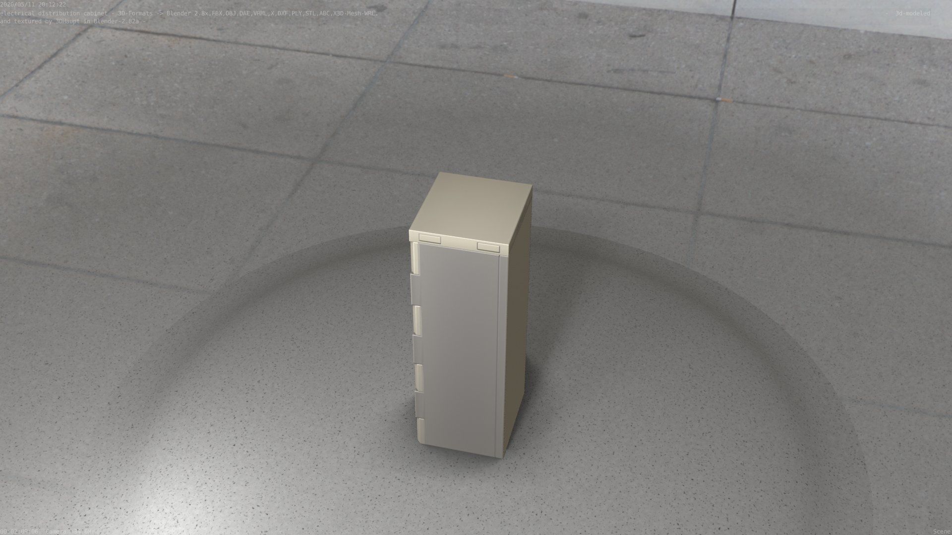 Electrical Distribution Cabinet 32 Low-poly 3D model_17